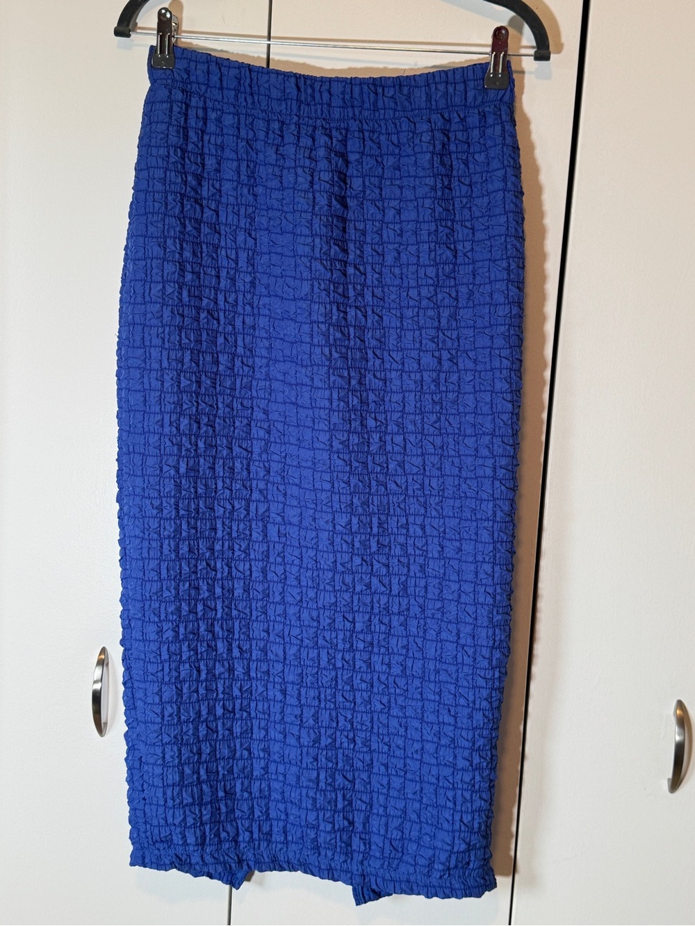 Urban Outfitters Cobalt Blue Textured Midi Skirt